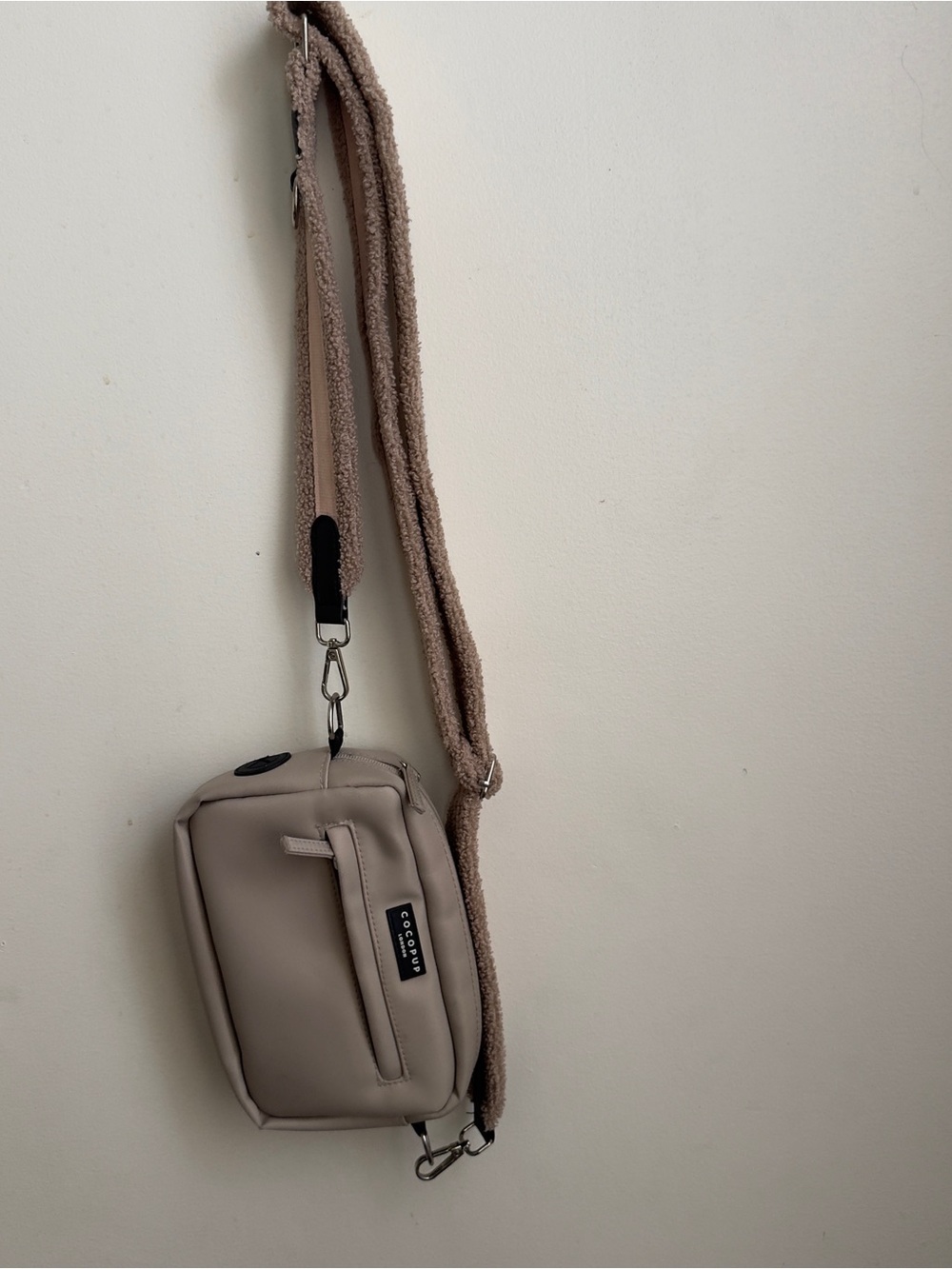 Cocopup Crossbody Belt Bag with Plush Strap